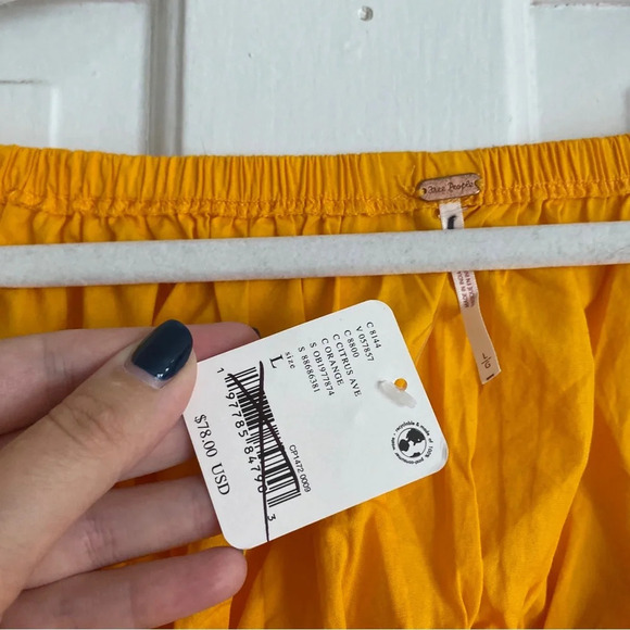 Free People moonlight midi size Large Bright Orange - Picture 6 of 8